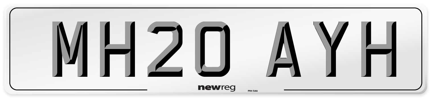 MH20 AYH Number Plate from New Reg
